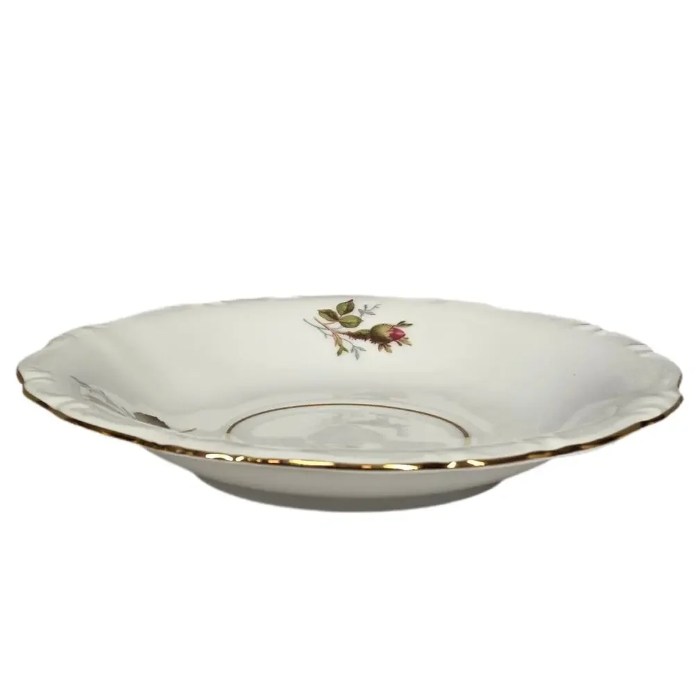 VINTAGE JOHANN HAVILAND BAVARIA GERMANY FLORAL PORCELAIN PLATE – GOLD TRIM – 6